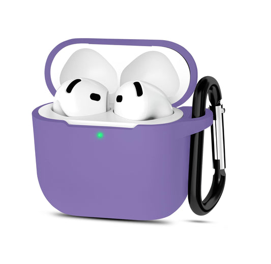 AirPods 4 - Funda de Silicona - Gamuzada - Lila
