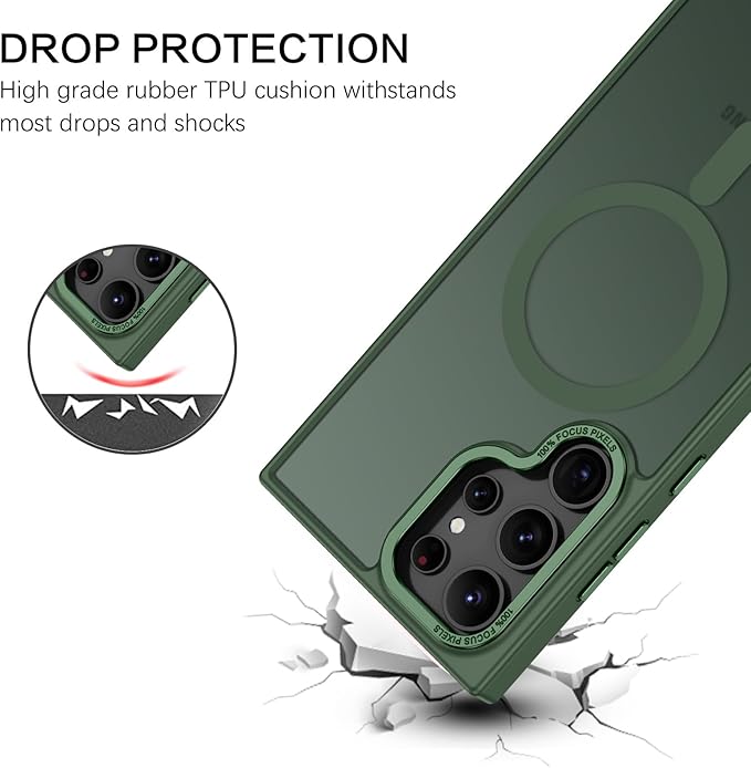 Samsung S25 Ultra - Luxury Matte - MagSafe - Verde Militar