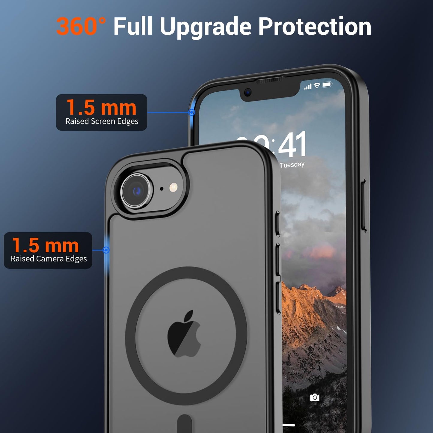 iPhone 16e - Funda Matte - MagSafe - Negro