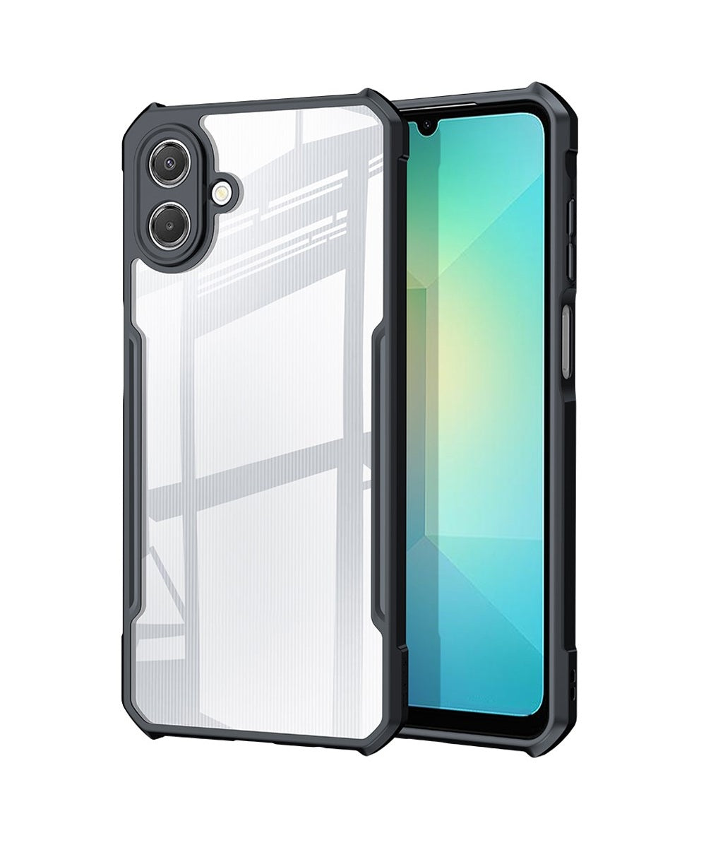 Samsung A07 - Funda Antishock - Con AirBag - Trasparente / Negro - Xundd