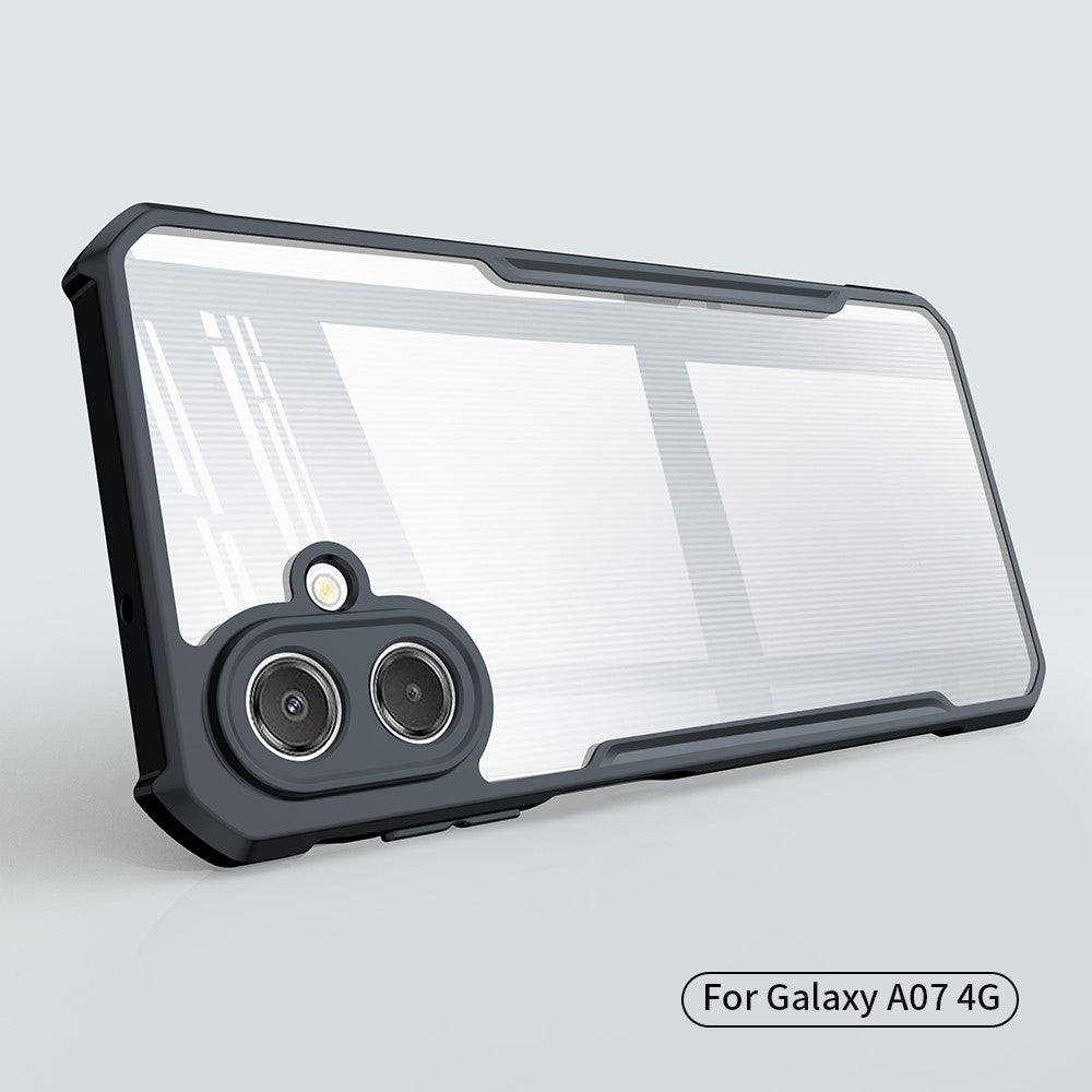 Samsung A07 - Funda Antishock - Con AirBag - Trasparente / Negro - Xundd