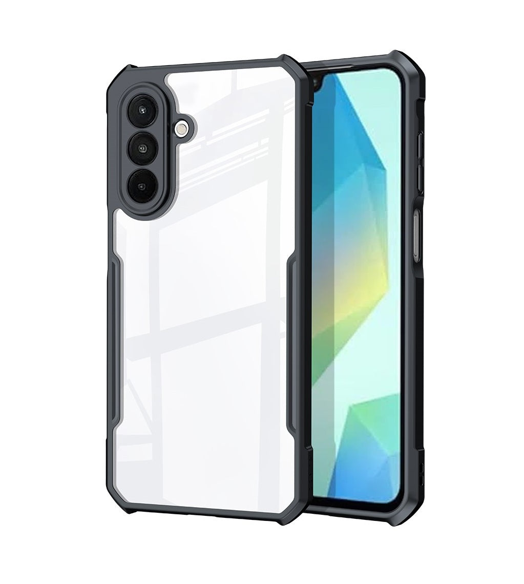 Samsung A17 5G | Samsung A26 5G - Funda Antishock - Con AirBag - Transparente / Negro - Xundd