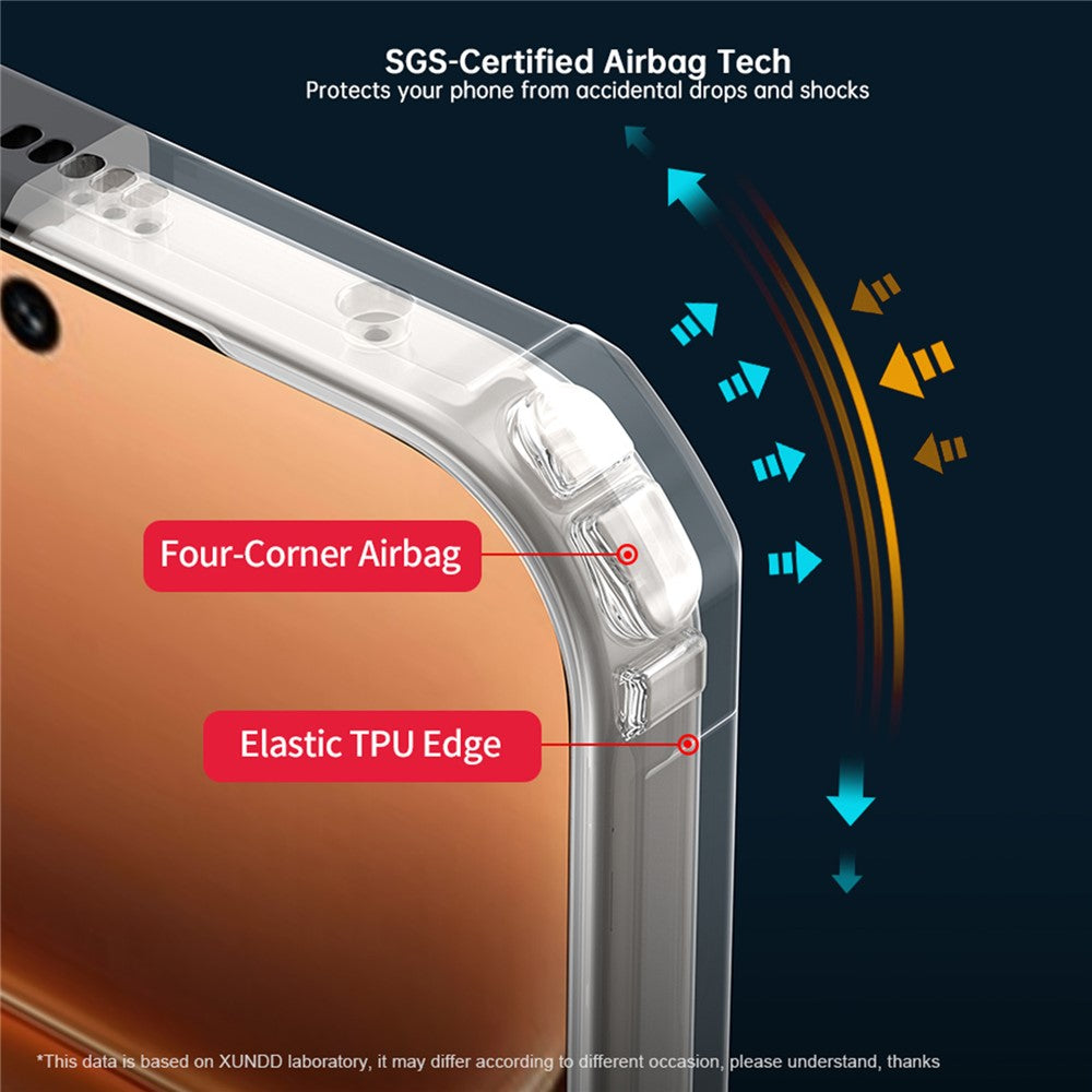 Honor 600 5G - Funda Antishock con AirBag - MagSafe - Transparente / Negro - Xundd