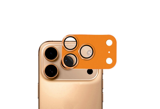 iPhone 17 Pro Max - Protector de Cámara 360° - Aluminio - Anti Reflejo - Naranja Cósmico