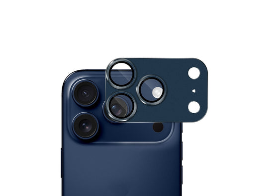 iPhone 17 Pro Max - Protector de Cámara 360° - Aluminio - Anti Reflejo - Azul Profundo