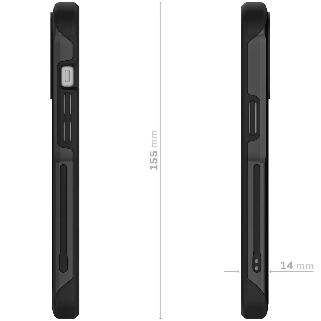 iPhone 15 - Atomic Slim - MagSafe - Clear Black - Ghostek
