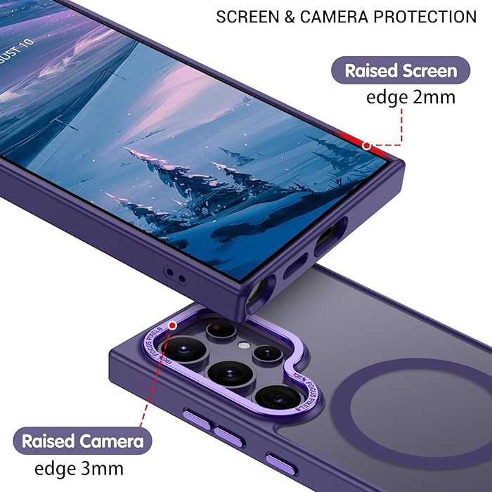 Samsung S25 Ultra - Luxury Matte - MagSafe - Morado Oscuro