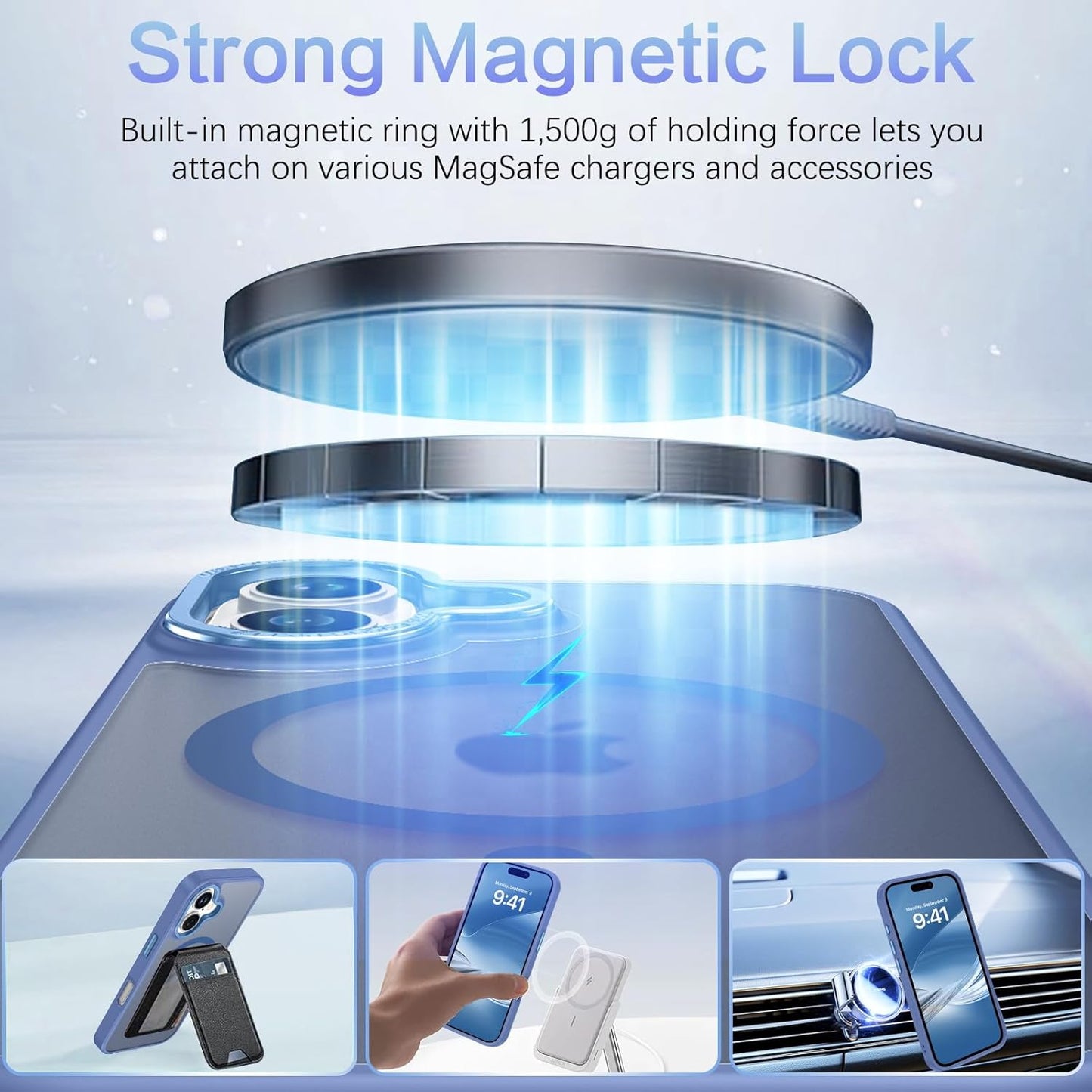 iPhone 17 - Funda Luxury Matte - MagSafe - Azul