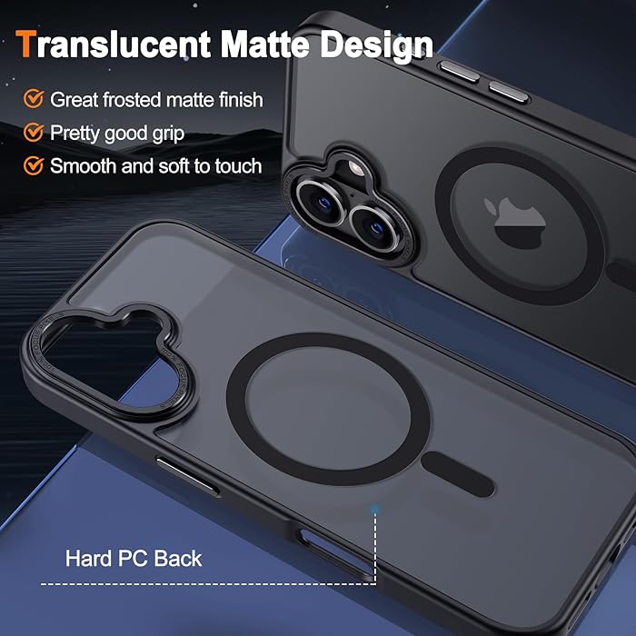 iPhone 16 - Case Luxury Mate - Magsafe - Black