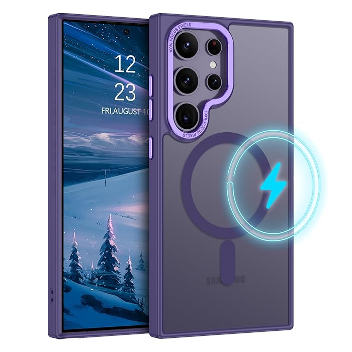 Samsung S25 Ultra - Luxury Matte - MagSafe - Morado Oscuro