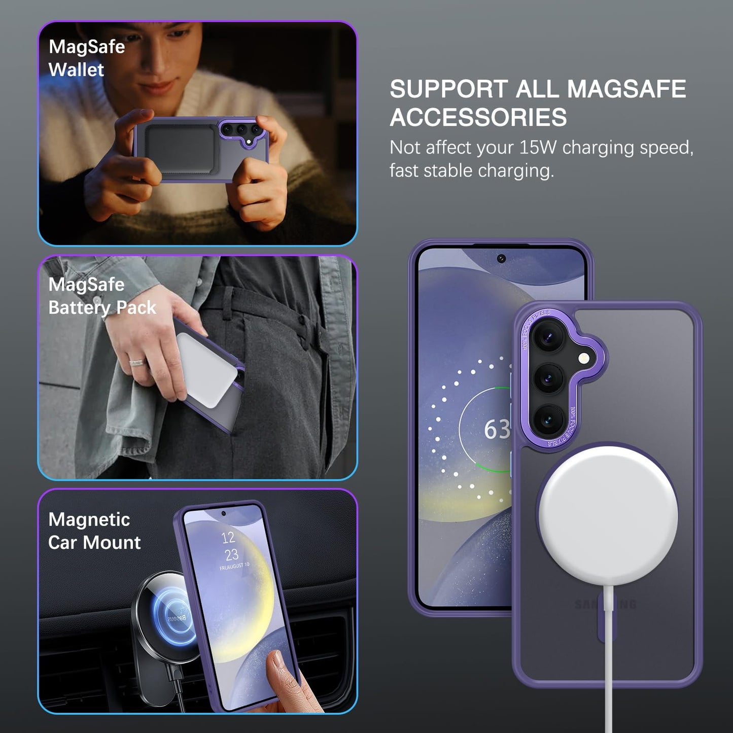 Samsung S24 - Luxury Matte - MagSafe - Morado