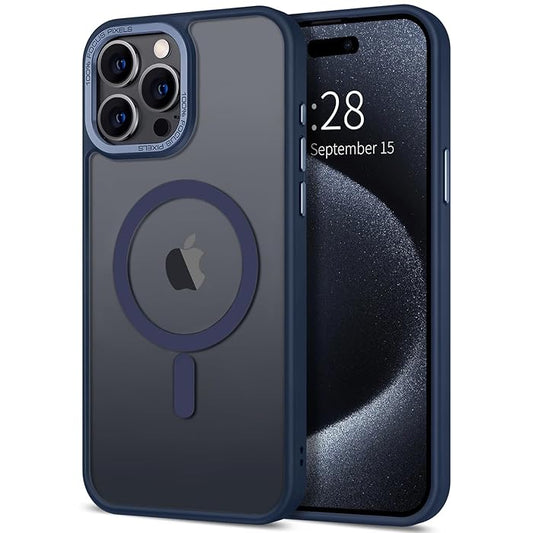 iPhone 15 Pro Max - Case Luxury Mate - Magsafe - Dark Blue