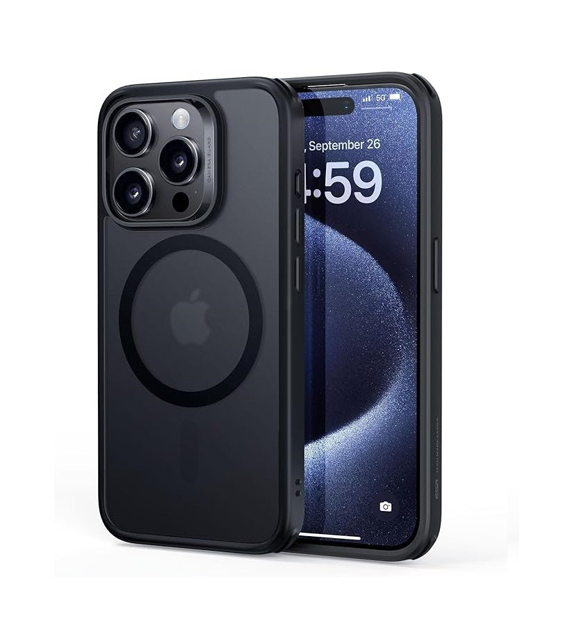 iPhone 15 Pro Max - Funda Hybrid (HaloLock) - Classic Series - Negro Esmerilado - ESR