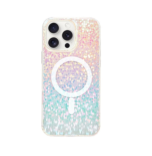 iPhone 15 Pro Max - Case Glitter - Magsafe - Arco Iris Retro