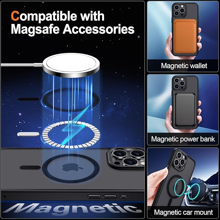 iPhone 15 Pro Max - Case Luxury Mate - Magsafe - Black