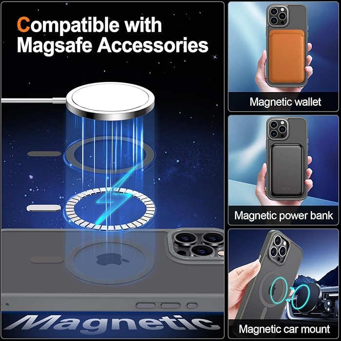 iPhone 15 Pro Max - Case Luxury Mate - Magsafe - Grey