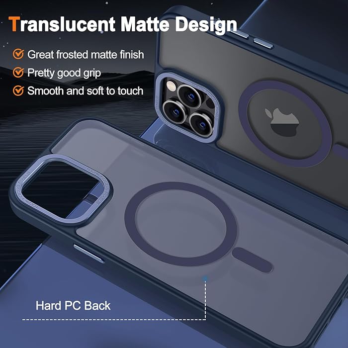 iPhone 15 Pro Max - Case Luxury Mate - Magsafe - Dark Blue