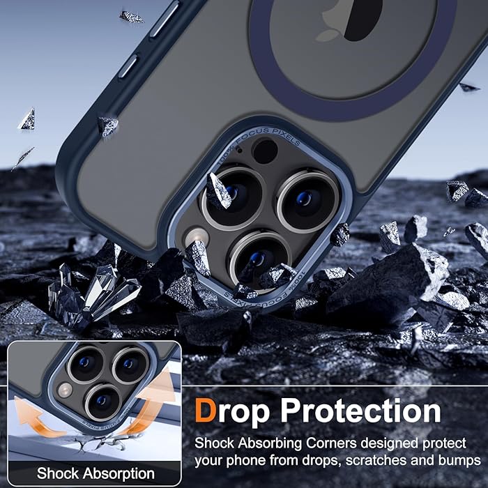 iPhone 16 Pro - Case Luxury Mate - Magsafe - Dark Blue