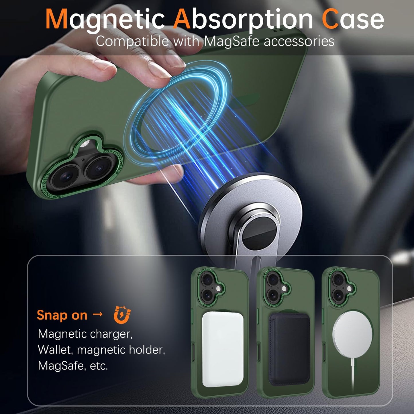 iPhone 17 - Funda Luxury Matte - MagSafe - Verde Militar