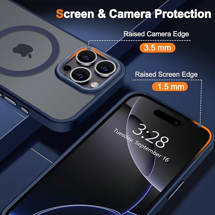 iPhone 16 Pro - Case Luxury Mate - Magsafe - Dark Blue