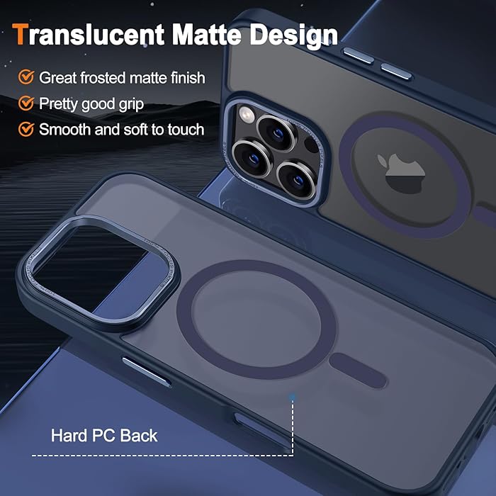 iPhone 16 Pro - Case Luxury Mate - Magsafe - Dark Blue