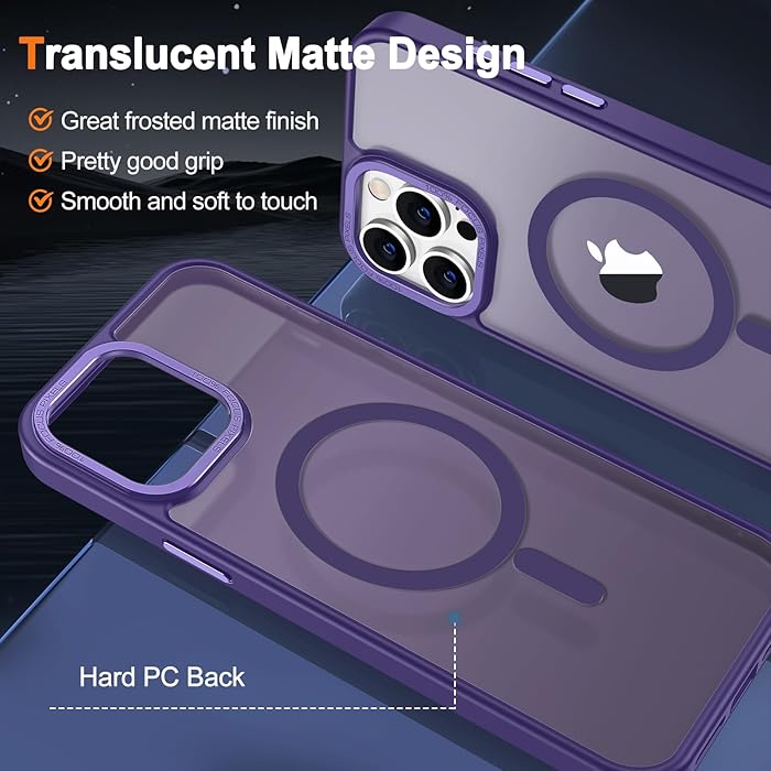 iPhone 15 Pro Max - Case Luxury Mate - Magsafe - Dark Purple
