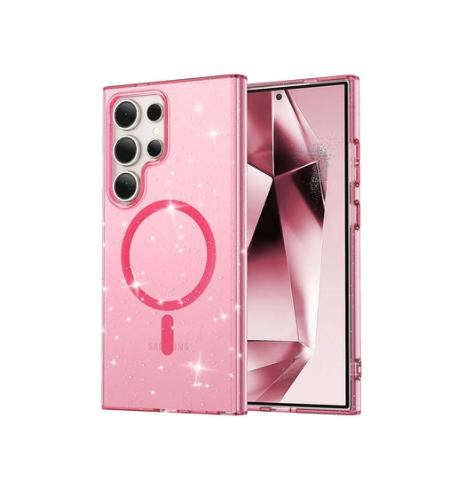 Samsung S23 Ultra - Case Glitter - Magsafe - Rosa