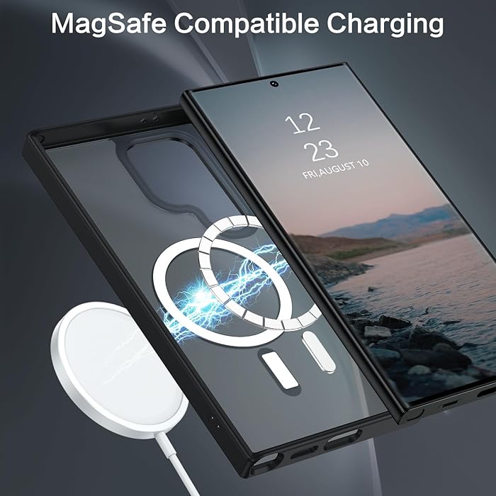 Samsung S24 Ultra - Case Luxury Mate  - Magsafe - Black
