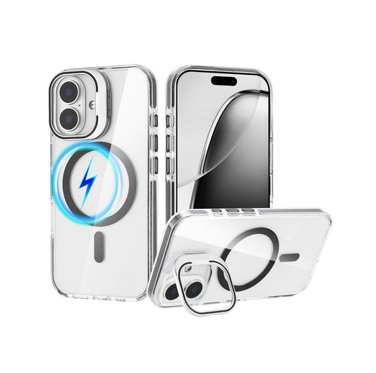 iPhone 16 - Case MagSafe - Stand Cámara - Clear Black