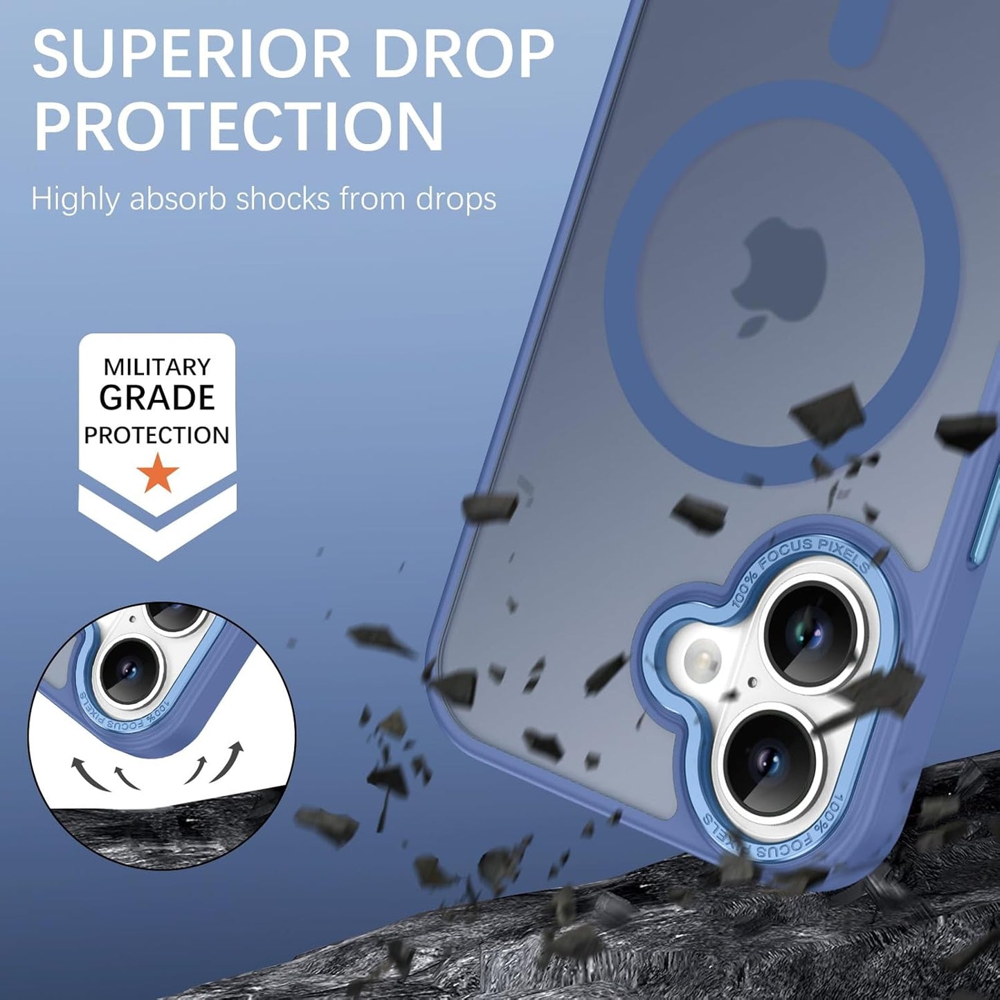 iPhone 17 - Funda Luxury Matte - MagSafe - Azul