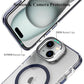 iPhone 15 - Case Magsafe - Stand Cámara - Clear Blue