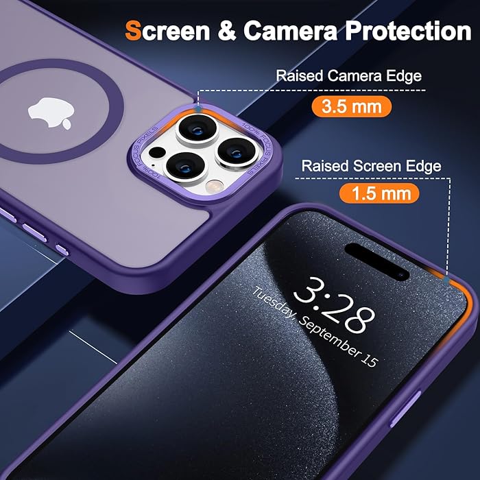 iPhone 15 Pro Max - Case Luxury Mate - Magsafe - Dark Purple