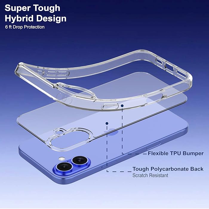 iPhone 16 - Case Transparente - Clásico