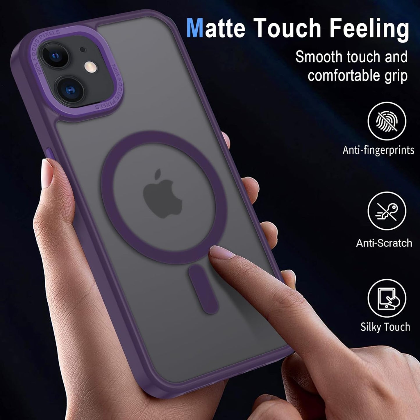 iPhone 11 - Case Luxury Mate - Magsafe - Dark Purple