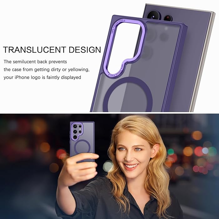 Samsung S25 Ultra - Luxury Matte - MagSafe - Morado Oscuro