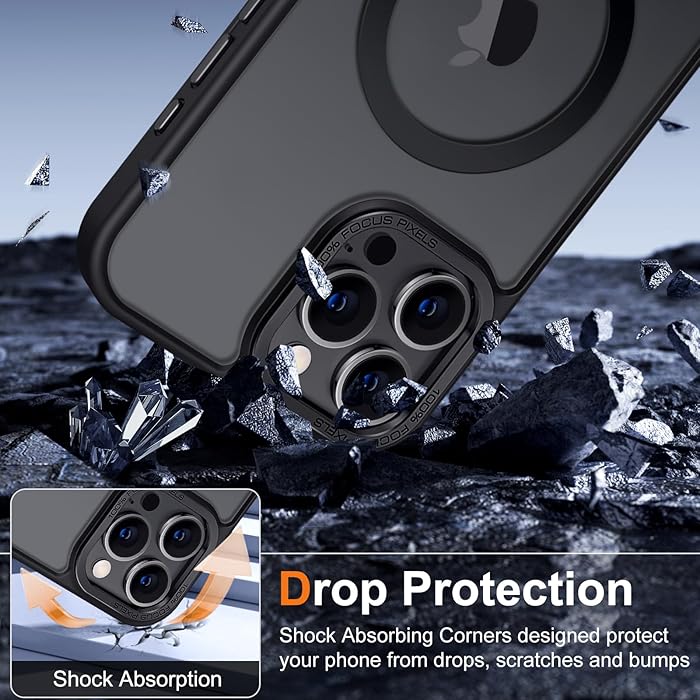 iPhone 15 Pro Max - Case Luxury Mate - Magsafe - Black
