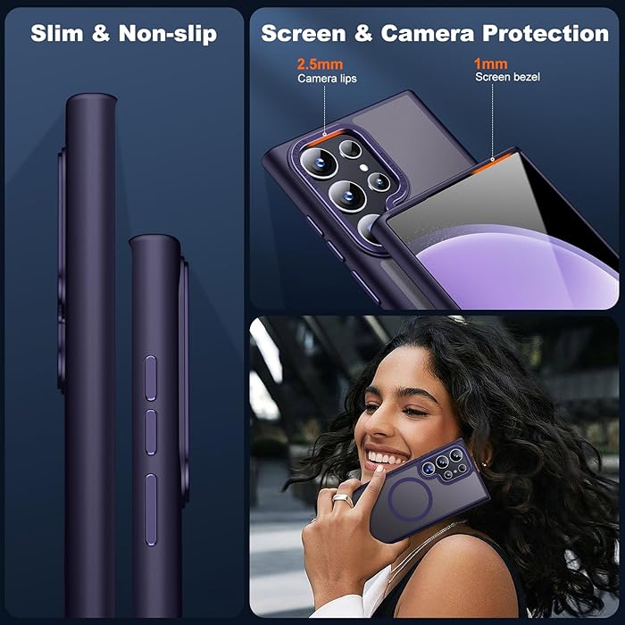 Samsung S23 Ultra - Case Luxury Mate - Magsafe - Purple