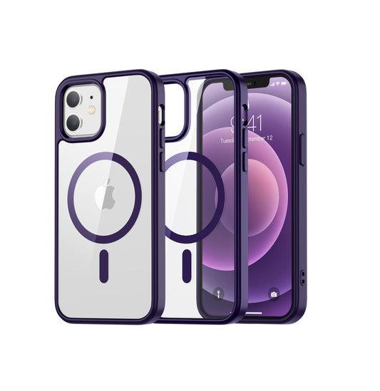 iPhone 14 | iPhone 13 - Clear Case - MagSafe - Morado Oscuro
