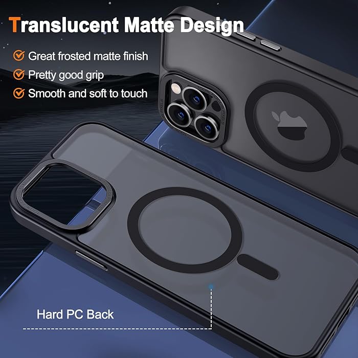 iPhone 15 Pro Max - Case Luxury Mate - Magsafe - Black