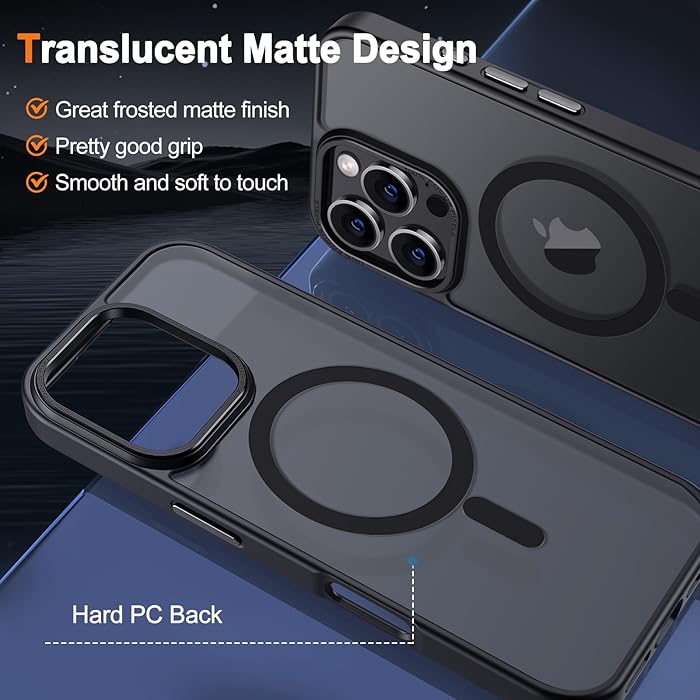 iPhone 16 Pro - Case Luxury Mate - Magsafe - Black
