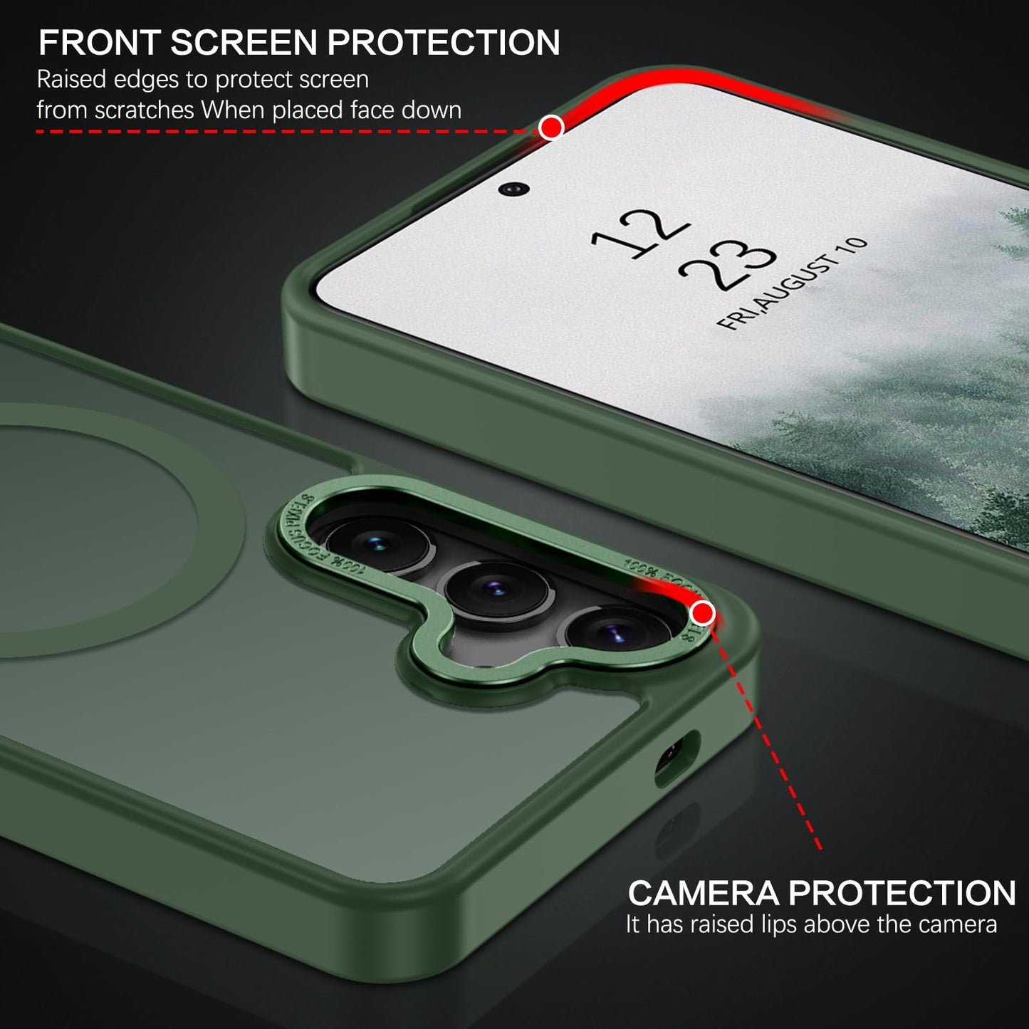 Samsung S24 - Luxury Matte - MagSafe - Verde Militar