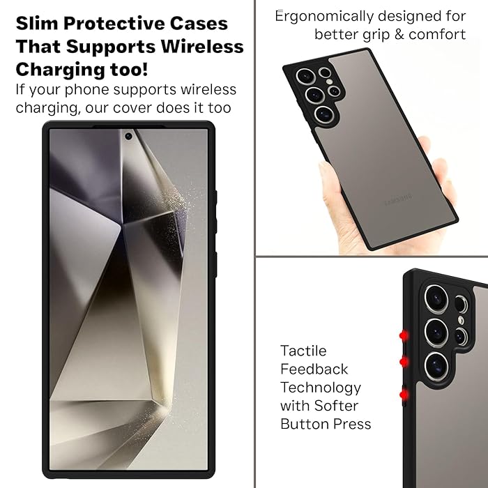 Samsung S25 Ultra - Case Clear - Hybrid Armor - Clear Black