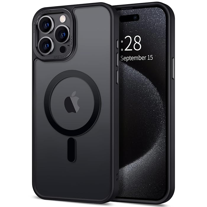iPhone 15 Pro Max - Case Luxury Mate - Magsafe - Black