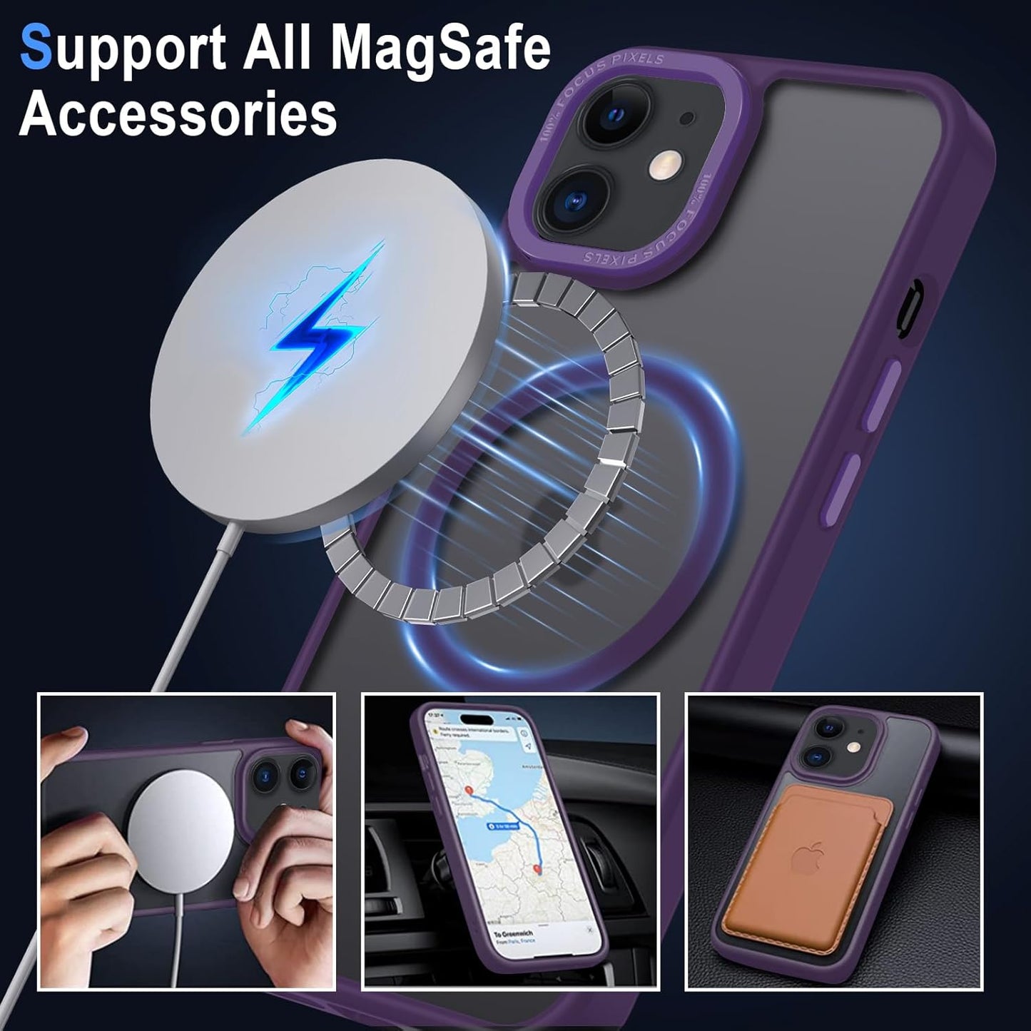 iPhone 11 - Case Luxury Mate - Magsafe - Dark Purple