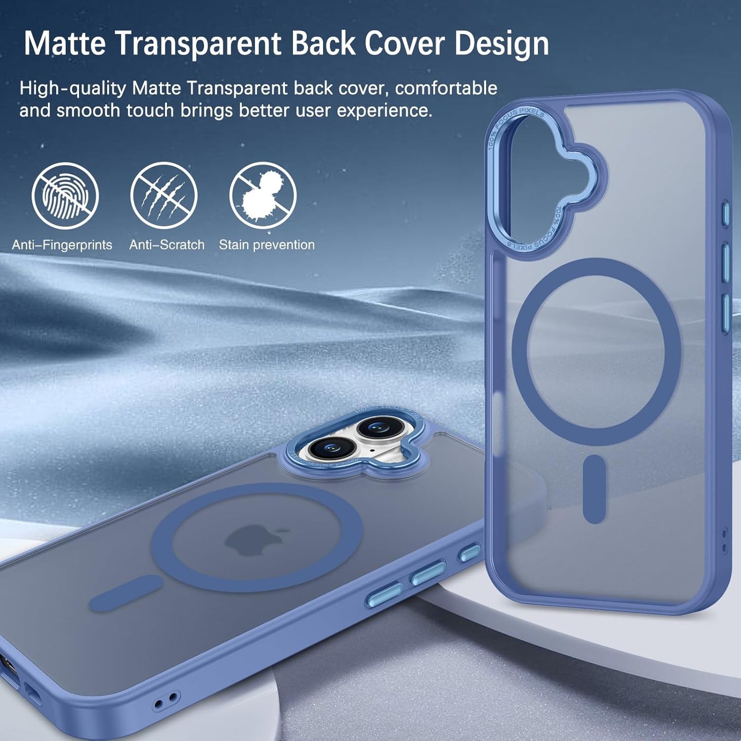 iPhone 17 - Funda Luxury Matte - MagSafe - Azul