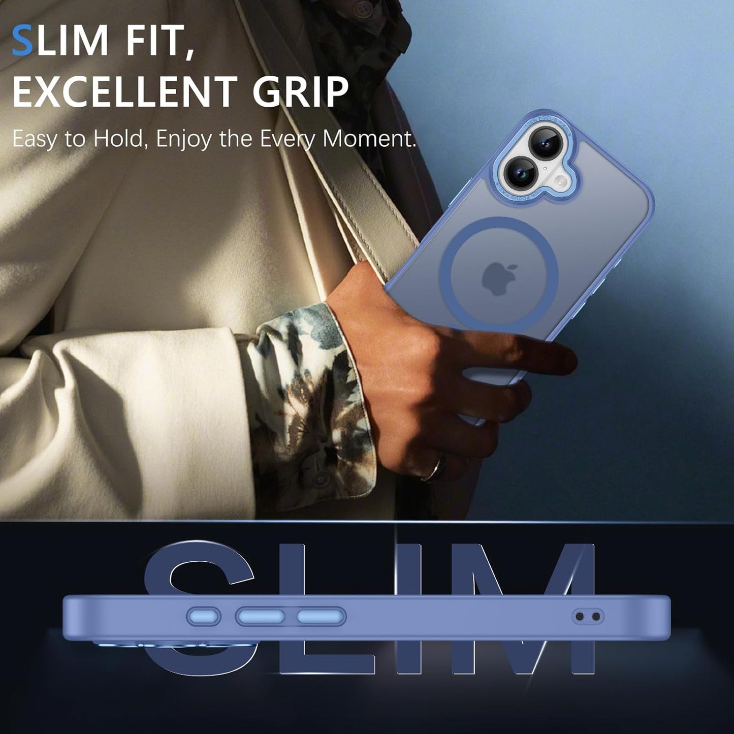 iPhone 17 - Funda Luxury Matte - MagSafe - Azul