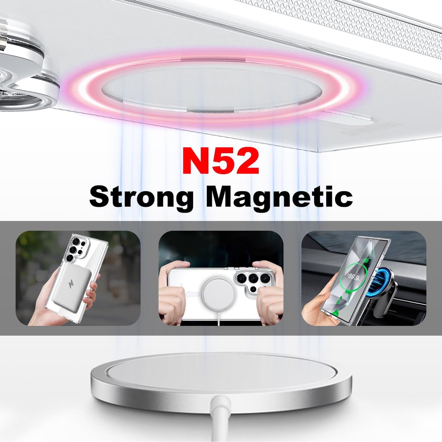 Samsung S23 Ultra - Stand Cámara MagSafe - Clear Grey