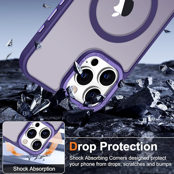 iPhone 15 Pro Max - Case Luxury Mate - Magsafe - Dark Purple