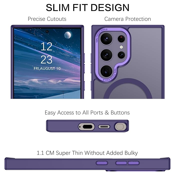 Samsung S25 Ultra - Luxury Matte - MagSafe - Morado Oscuro