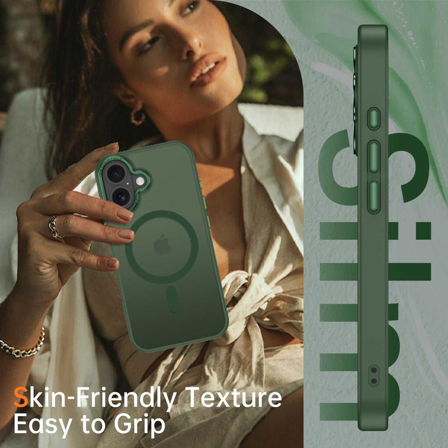 iPhone 17 - Funda Luxury Matte - MagSafe - Verde Militar